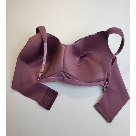 Rhonda Shear Wire Free Bra Purple Camo Full Coverage Molded Cup Padded Size 2X - Picture 7 of 10